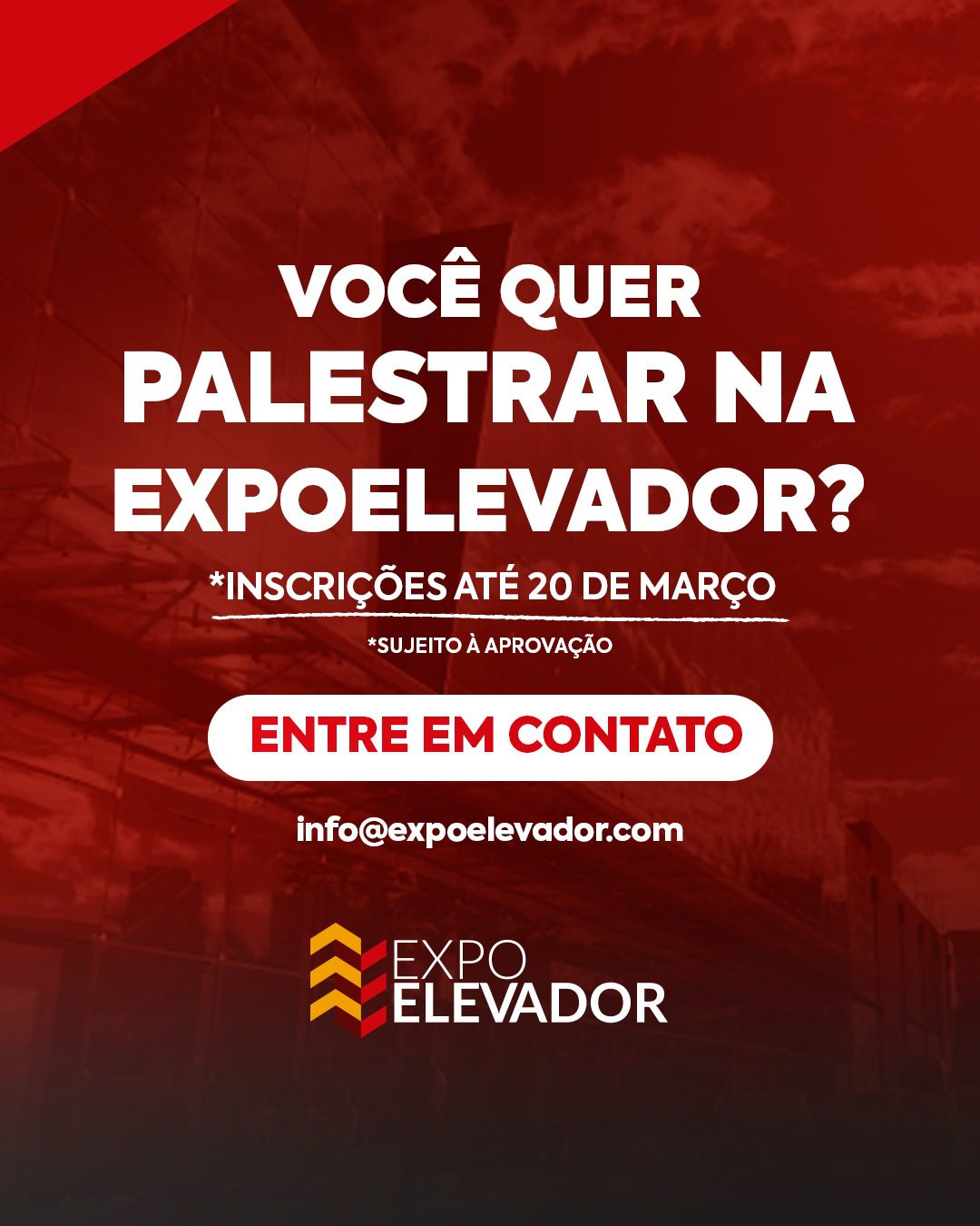 Você quer palestrar na ExpoElevador?