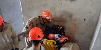 Trabalhador fica ferido após cair em fosso de elevador durante obra em João Pessoa