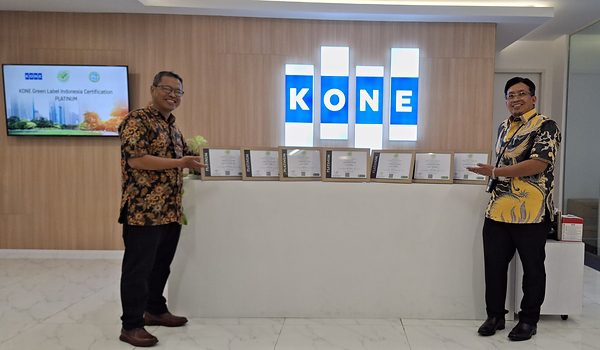 KONE conquista certificação Platinum Green Label para elevadores e escadas rolantes na Indonésia