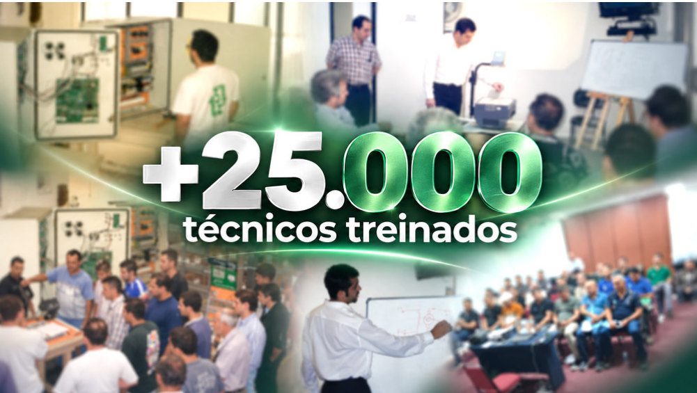 Turmas de treinamento da Infolev, com mais de 25 mil técnicos treinados