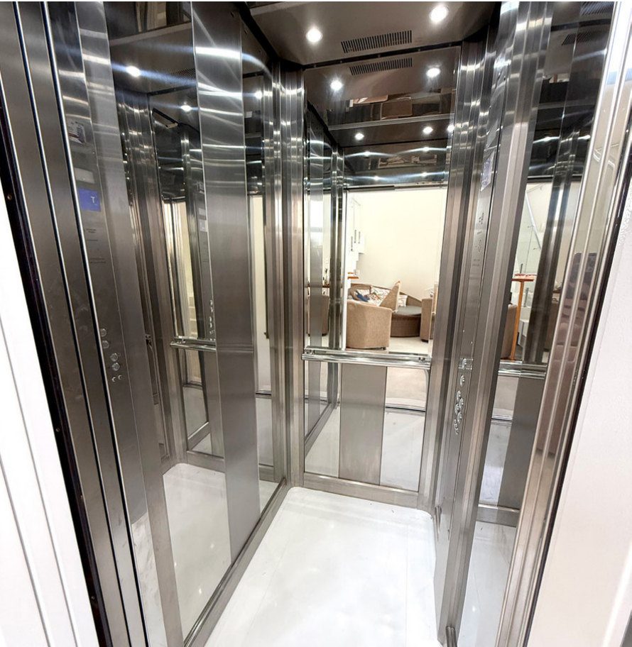 Cabina de elevador em aço inoxidável